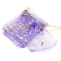 Sac à main pour Ramadan musulman, à cordon, en Organza, étoile, lune, Mini pochette pour bijoux, transparent, bon marché
