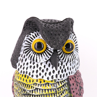 Jardin extérieur Chasse PE Matériel Vent-Action Hornd Oiseau Hibou Épouvantail Leurres avec Tête Rotative