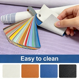 Pelle Sintetica Decorativa in Vinile di Grado Marino per Rivestimenti Interni di Mobili, Stampa a Blocchi, Adesiva, per Sedili di Barche e Borse in PVC - Product Image 1