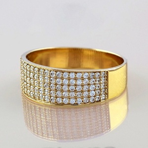 14K Solid Gold Lab Diamond Multi-Row Diamond Wide Band <b>Ring</b> Pave Set Diamond Wedding Band 1.17 Ctw 925 <b>Silver</b> <b>Statement</b> <b>Ring</b> - Product Image 2
