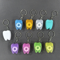 Hilo Dental Portátil con Llavero, Hilo Suave y Resistente para Uso Diario, Hilo Dental Desechable para el Cuidado Bucal