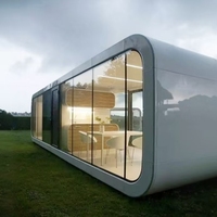 Sinoy Compact Smart Apple Tiny House Solution, Cápsula Espacial Prefabricada, Cabaña Glamping Pod, Hotel Villa Tienda de Acero Moderna de 40 pies