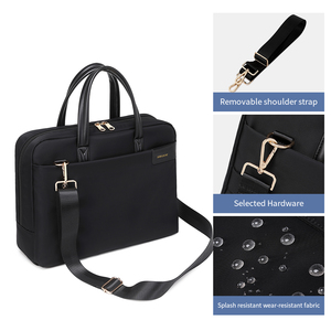 Sac à ordinateur portable décontracté en nylon SHOULDCAT pour Huawei MateBook/Dell/Apple 15 et 14 pouces, fermeture éclair étanche - Product Image 2