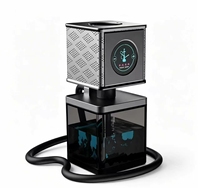 Espejo Electrónico Inteligente Moderno, Mini Set de Shisha Portátil con Calefacción, Caja de Regalo, Conexión USB, Cachimba Manual, Boquilla Rápida de Aluminio y Acrílico