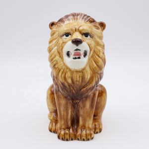 Soporte de personalización al por mayor artesanía de alta calidad animal <span class=keywords><strong>rey</strong></span> cóctel vino cerveza vaso de cerámica macho León Tiki <span class=keywords><strong>taza</strong></span> - Product Image 2