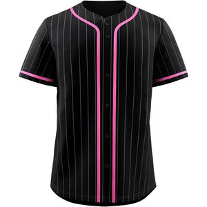 Maillot de baseball à rayures unisexe pour adulte, anti-humidité, uniforme de sport sublimé pour équipe - Product Image 1