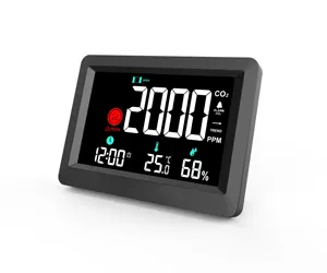 Taşınabilir CO2 dedektörü metre sıcaklık nem sensörü termometre higrometre akıllı Mini gaz analizörü hava kalitesi monitör