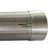 Saringan Sumur Air Tipe Johnson 5 1/2" 7" 9-5/8" Lubang Persegi Kawat Wedge Pipa Baja Tahan Karat Efisiensi Penyaringan 99%