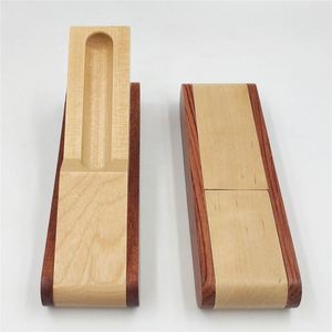 Estuche de Madera Personalizado para Bolígrafo - Caja Plegable para un Solo Bolígrafo con Diseño de Madera Mixta para Regalos Promocionales - Product Image 4