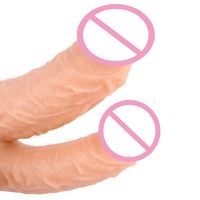 Produits pour adultes, masturbateurs, jouets sexuels, ventouse puissante, double dildo pour femme