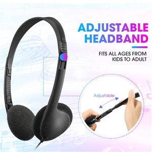 <span class=keywords><strong>Casque</strong></span> d'écoute filaire <span class=keywords><strong>Casque</strong></span> d'écoute supra-auriculaire pour bus train <span class=keywords><strong>avion</strong></span> pour cadeau musée concert école - Product Image 2