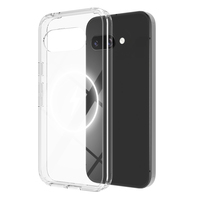 Coque de téléphone de couverture arrière hybride TPU transparente à charge sans fil magnétique forte pour Google Pixel 9a