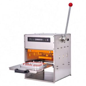 Aluminium <b>Foil</b> Box Sealing Machine Fast Food Takeaway Packaging Box Yogurt Cup Lid Tray Induction Packaging Machine - Product Image 5