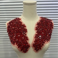 Accessoire de mode à coudre pour vêtements : Appliques 3D en strass de verre, motif fleur, dentelle diamantée et sequins, pour robe de créateur