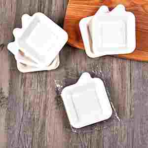 Assiette à gâteau jetable biodégradable carrée de 4 pouces, pratique et hygiénique, pour les réceptions à domicile - Product Image 4