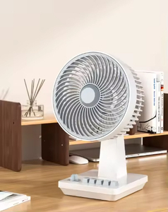 Ventilateur de bureau de style vintage, six vitesses, batterie 6000 mAh, charge USB, longue autonomie, moteur silencieux sans balais - Product Image 1
