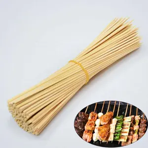 Disposable Personalized Custom Food Party Picks And 3.0mm x 20cm Sticks Safe Skewers Bamboo Skewers For Kabobs
