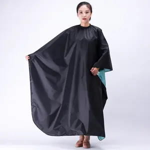 Wholesale Waterproof Polyester Hairdressing Salon Hairdresser Barber Cape Hair Cutting Custom Logo Printed Salon Capes