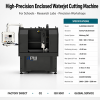 Petite machine de découpe au jet d'eau CNC à 5 axes de haute précision avec pompe abrasive haute pression pour métal, pierre, verre, marbre, granit