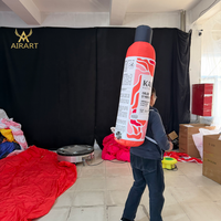 Sac à dos publicitaire gonflable portable de 1,2 m pour costume de bouteille et emballage cosmétique