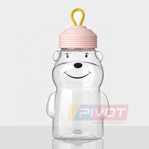 Bouteille en plastique PET transparente vide de 250g 500g de qualité alimentaire sans BPA, en forme d'ours en peluche, pour miel, fabriquée en Chine - Product Image 4