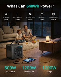 Station d'alimentation solaire portable Sorein haute qualité 600W, onduleur à onde sinusoïdale pure, générateur solaire 600 watts - Product Image 5