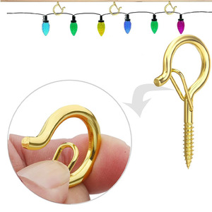 <b>Hanger</b> Hooks with Safety Buckle Windproof Screw Hooks <b>for</b> Hanging <b>Outdoor</b> String <b>Lights</b> Ceiling Hooks Plants <b>Christmas</b> <b>Lights</b> - Product Image 2