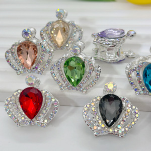 งานประดิษฐ์ทำมือสำหรับพวงกุญแจโทรศัพท์ทำจากโลหะใหม่ทั้งชิ้นประดับด้วยเม็ดลูกปัดรูปมงกุฎสองด้านประดับเพชรเต็มรูปแบบใหม่สำหรับงานประดิษฐ์ทำมือ - Product Image 4