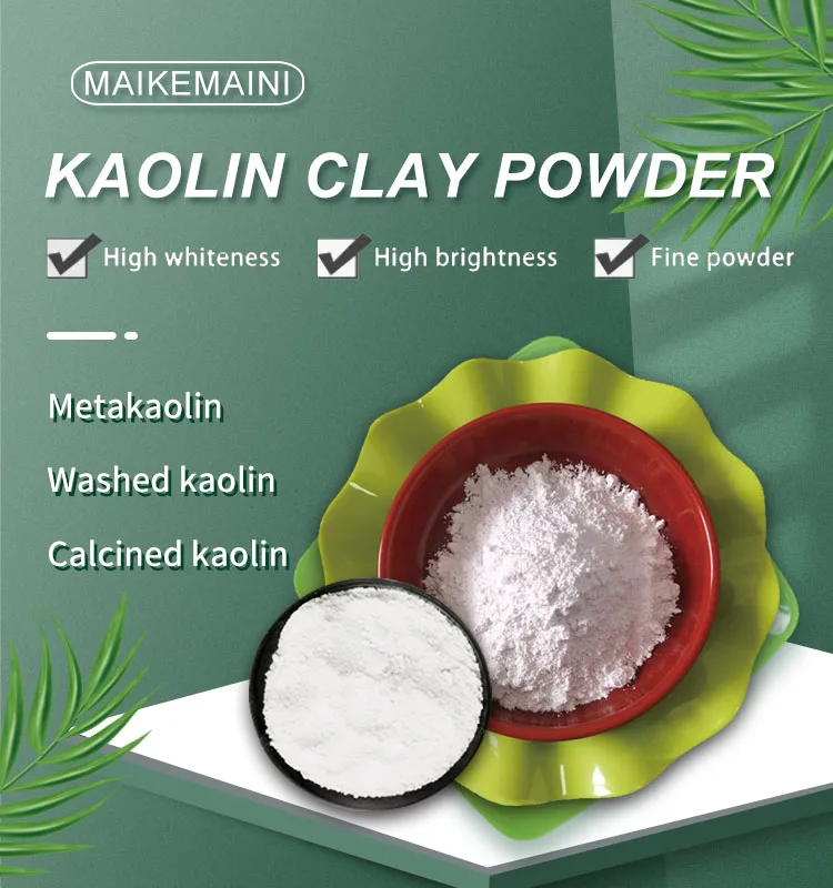 Poudre de haute blancheur de kaolin calciné pour l'usine de kaolin lavée par feuilles de pulvérisation agricole