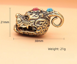 Ornamenti in Ottone per Danza del Leone, Campanelli per Animali Domestici, Portachiavi Stile Cinese, Piccolo Regalo - Product Image 5