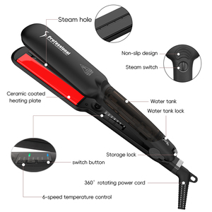 Lisseur à vapeur <span class=keywords><strong>professionnel</strong></span> en céramique tourmaline infrarouge KangRoad Factory, meilleure vente, <span class=keywords><strong>Steampod</strong></span> Steam Plus - Product Image 5