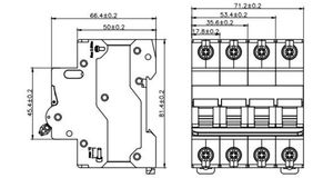 Высококачественный автоматический выключатель постоянного тока 250 В/500 В 2P MCB выключатель 63A 40A 32A 25A DC MCB выключатель для системы PV - Product Image 5