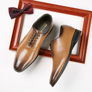 Chaussures pour hommes antidérapantes en cuir, décontractées, pour le travail, avec semelle en caoutchouc, confortables, sûres pour la marche, pour le bureau, usage quotidien - Product Image 3