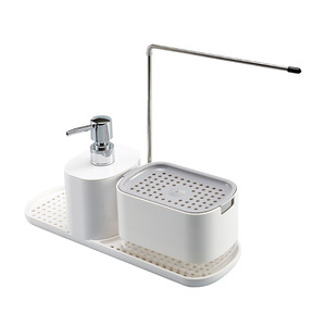 Dispenser di Sapone e <span class=keywords><strong>Detersivo</strong></span> con Portaspugna e Mensola <span class=keywords><strong>per</strong></span> Cucina - Product Image 1