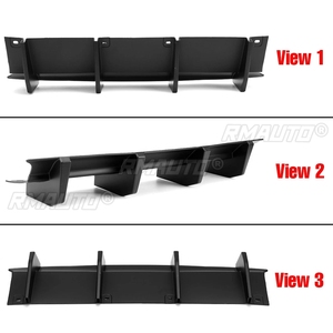 For 15-23 Dodge Challenger GT SXT Plus Rear Bumper Diffuser <b>Lip</b> <b>Splitter</b> Shark Fin Spoiler - Product Image 2