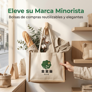 Bolsa de Mano de Arpillera Personalizable con Logotipo, Bolsa Ecológica Reutilizable para Ferias y Regalos Empresariales - Product Image 4