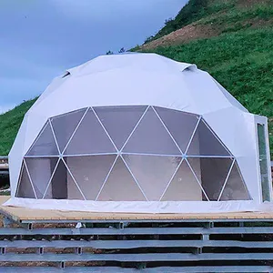 热销4m 5m 6m 8m 10m大型野营派对金属框架帐篷户外充气透明圆顶帐篷待售