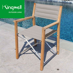 Muebles de Exterior para Restaurantes, <span class=keywords><strong>Sillas</strong></span> Plegables de Lona para <span class=keywords><strong>Playa</strong></span>, Impermeables, Ligeras, de Madera de Teca, para Jardín y Bistro - Product Image 2