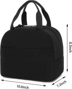 Sac à lunch isotherme personnalisé en tissu Oxford écologique avec fermeture éclair, grande capacité pour femmes et enfants - Product Image 2