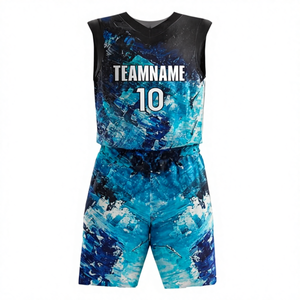 Ensemble d'uniformes d'équipe de basketball personnalisé, imprimé par transfert thermique, respirant, à séchage rapide, maillot et short de sport, tenue pour jeunes et adultes - Product Image 1
