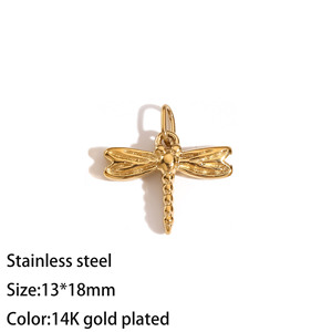 Dijes de Mariposa y Libélula Chapados en Oro con Cristales de Imitación y Perlas para la Creación de Joyería, Estilo Unisex y Lindo - Product Image 2