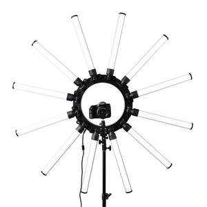 Kit d'éclairage annulaire à 12 tubes en promotion avec trépied réglable pour maquillage en direct, idéal pour TikTok et YouTube - Product Image 2