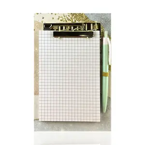 Clipboard Folio With Refillable Lined Notepad Interior Storage Pocket Cute Professional Pad Folio