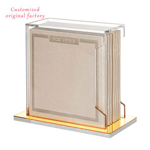 Set Bencher akrilik Lucite Yahudi Ibrani Judaica pemegang Bnecher akrilik kustom - Product Image 5