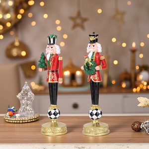 Figurine de soldat <span class=keywords><strong>casse</strong></span>-<span class=keywords><strong>noisette</strong></span> personnalisable Redeco, figurine de Noël fantaisie, design boule sur pied, vente en gros et au détail - Product Image 1
