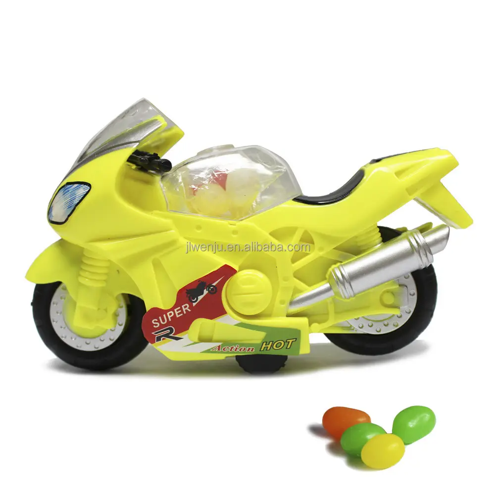 Promotional Plastic ABS Best Sweet Candy Toy motorcycles small toy motorcycles