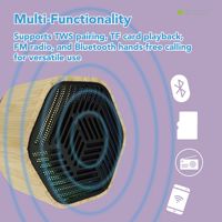 Benutzer definiertes Logo Mini Bamboo RGB Light 5W Musik-Player FM-Radio TF-Steckplatz Drahtloser tragbarer BT-Bluetooth-Lautsprecher