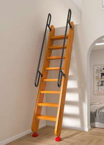 <span class=keywords><strong>Scala</strong></span> Pieghevole in Legno per Casa/Soffitta - Salvaspazio, Legno Massello, Facile Installazione - Product Image 2