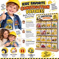 Patch brodé en gros pour véhicules de construction : excavatrice, bulldozer, grue, camion benne – à coudre ou thermocollant