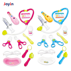 Kit de jeu d'imitation d'outils médicaux <span class=keywords><strong>rose</strong></span> et bleu avec stéthoscope, thermomètre et trousse d'injections pour la maison et la salle de classe - Product Image 4